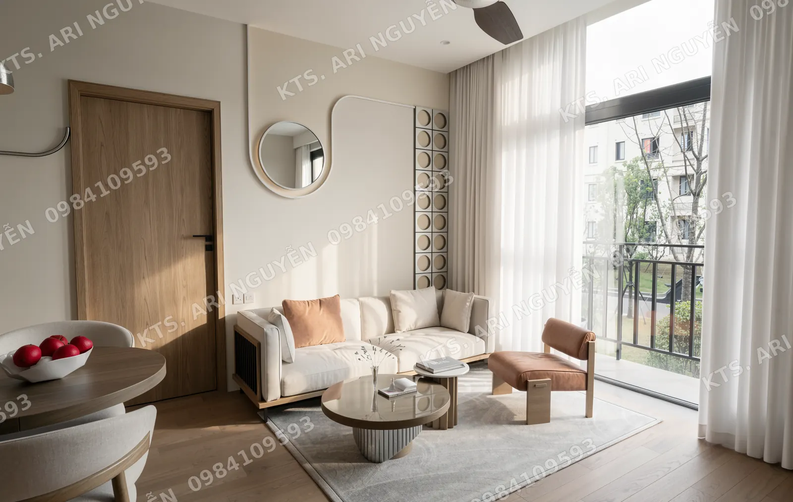 Góc sofa bên ban công