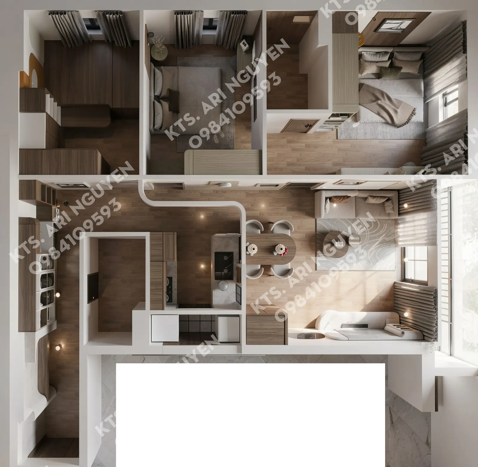 Mặt bằng bố trí 3D